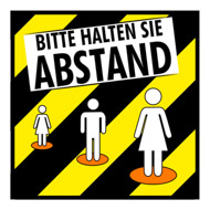 Bitte Abstand halten