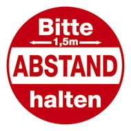 Bitte Abstand halten